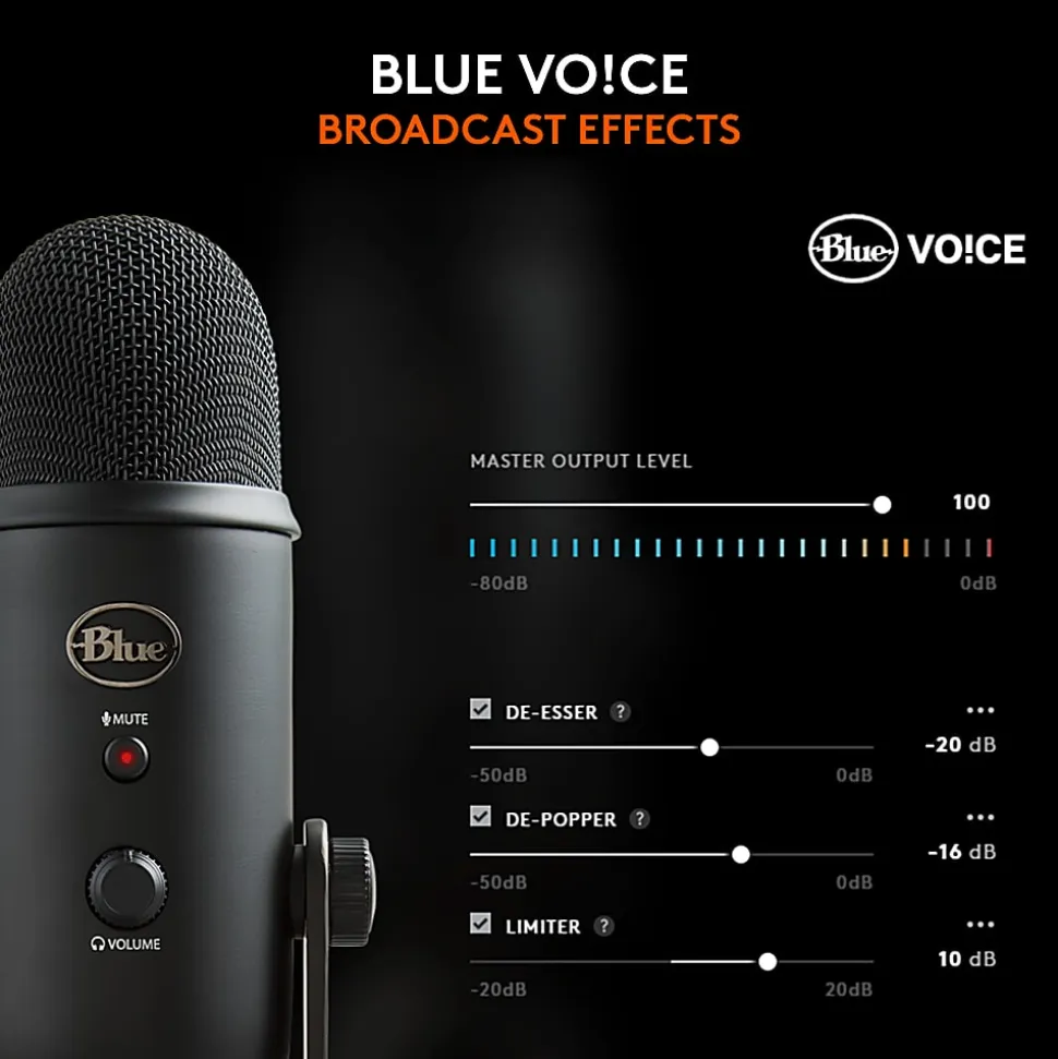Blue Microphones Yeti USB Microphone, Blackout