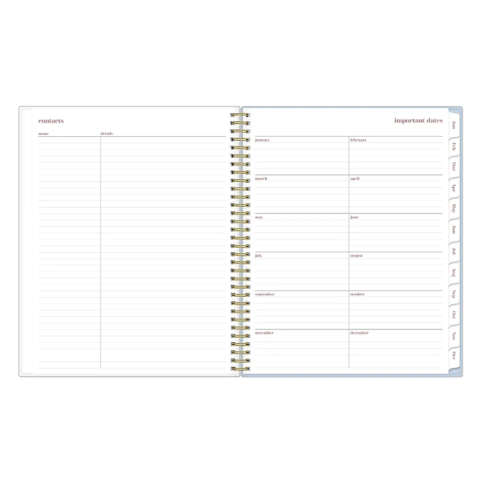 2026 Blue Sky Belinda Selene Weekly/Monthly Planner, 8-1/2” x 11", Kerry Blue, January To December, 155746