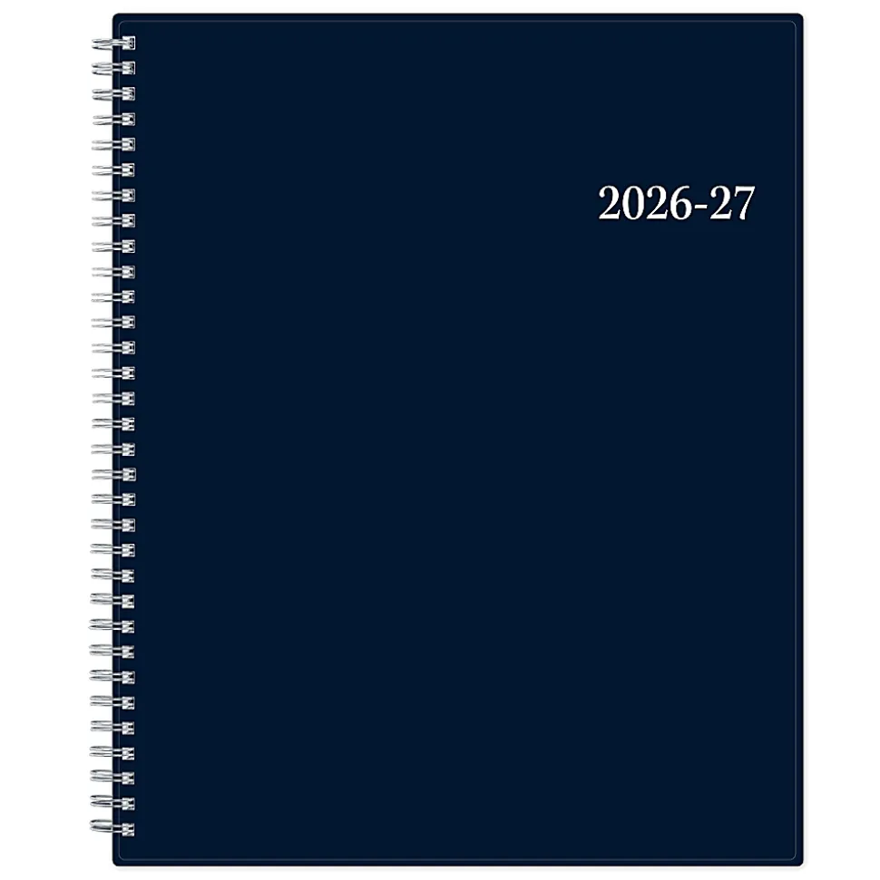2026–2027 Blue Sky BS Enterprise Solid Navy Planning Calendar, 8.5 x 11, Enterprise Solid Navy Academic Year