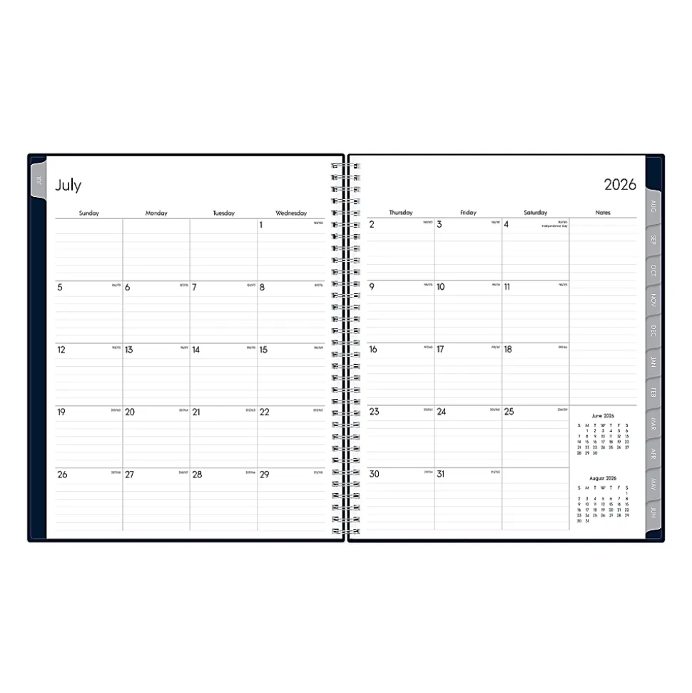 2026–2027 Blue Sky BS Enterprise Solid Navy Planning Calendar, 8.5 x 11, Enterprise Solid Navy Academic Year