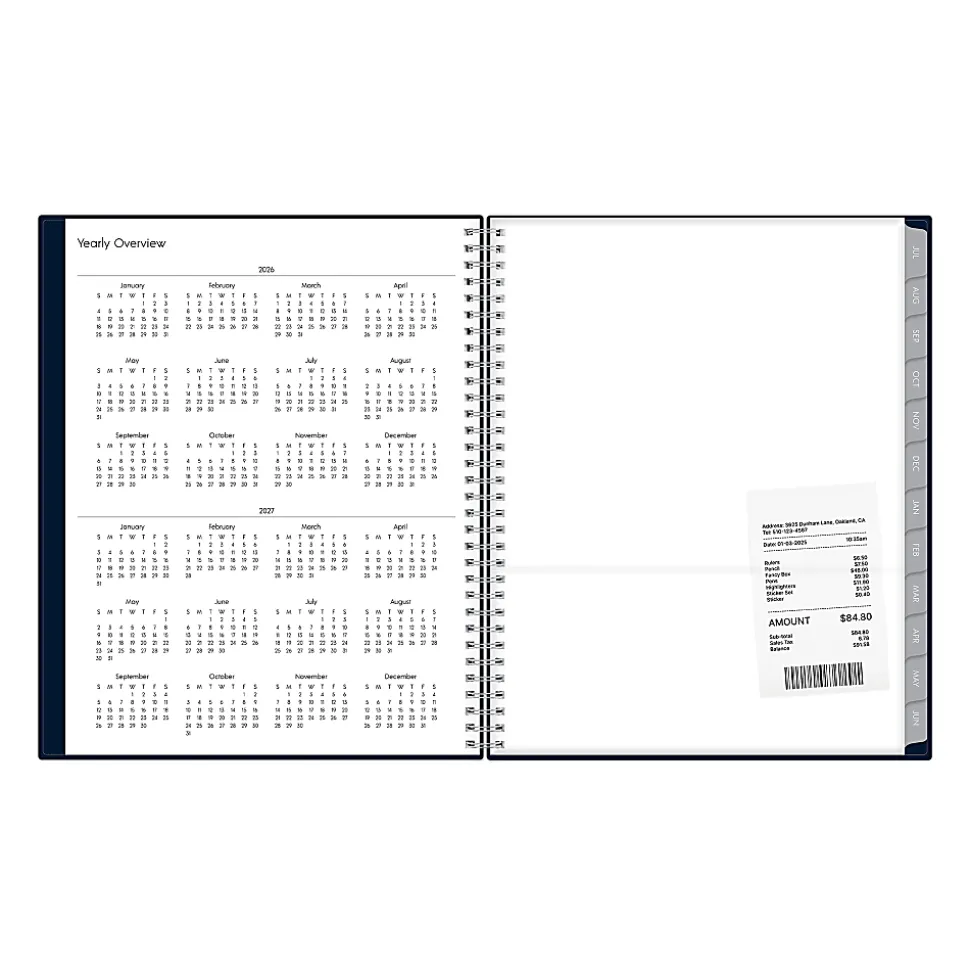 2026–2027 Blue Sky BS Enterprise Solid Navy Planning Calendar, 8.5 x 11, Enterprise Solid Navy Academic Year