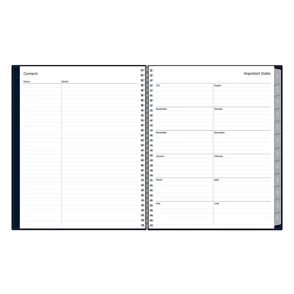2026–2027 Blue Sky BS Enterprise Solid Navy Planning Calendar, 8.5 x 11, Enterprise Solid Navy Academic Year