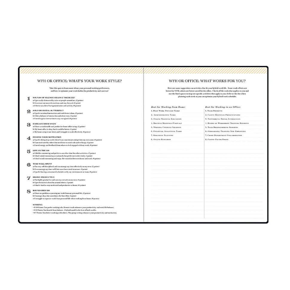 2026 Blue Sky Day Designer Weekly/Monthly Planner, 8” x 10", Navy, January To December, 155618