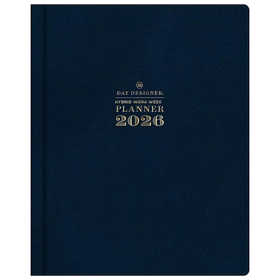 2026 Blue Sky Day Designer Weekly/Monthly Planner, 8” x 10", Navy, January To December, 155618