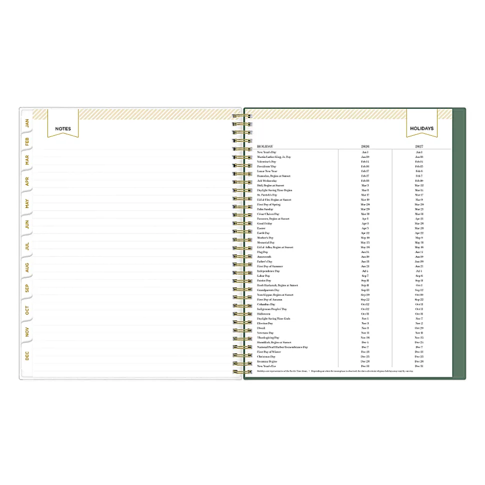 2026 Blue Sky Day Designer Weekly/Monthly Planner, 8-1/2” x 11", London Rose, January To December, 155629