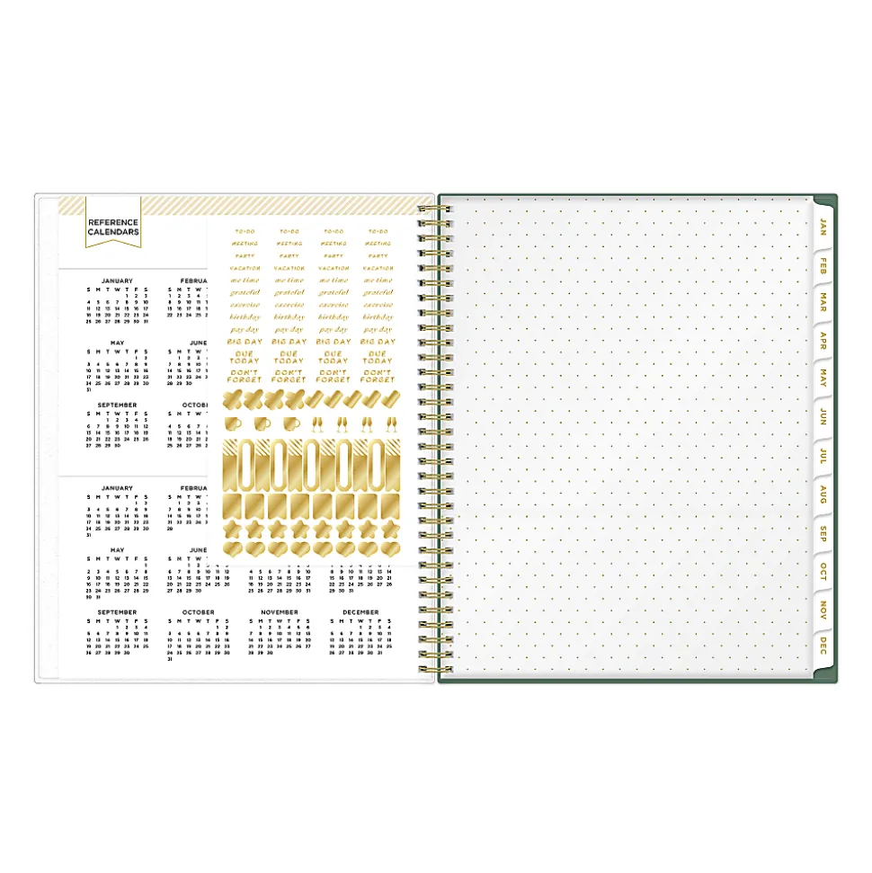 2026 Blue Sky Day Designer Weekly/Monthly Planner, 8-1/2” x 11", London Rose, January To December, 155629