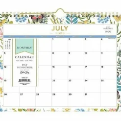 2026–2027 Blue Sky DD Flutter Monthly Safety Wirebound Wall Calendar, 11 x 8.75, Flutter, Academic Year, 136694