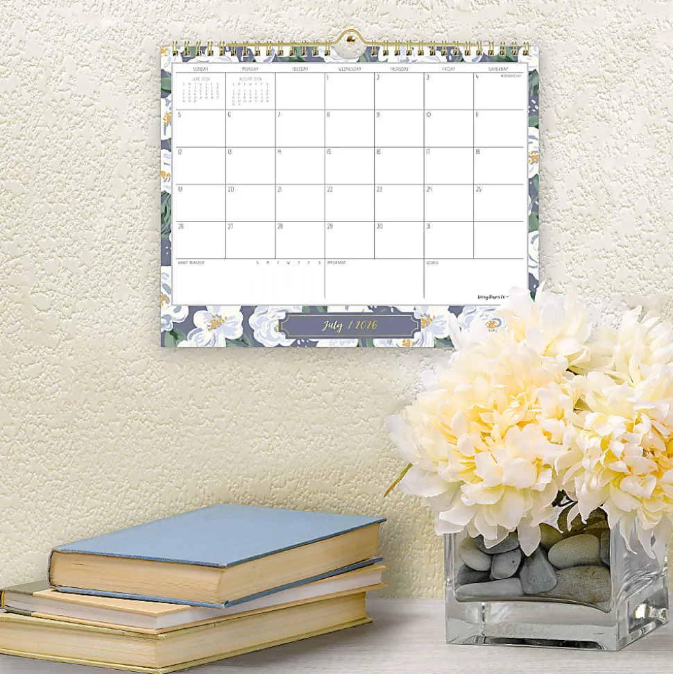 2026–2027 Blue Sky IPC Celine Navy Monthly Safety Wirebound Wall Calendar, 11 x 8.75, Celine Navy Academic Year