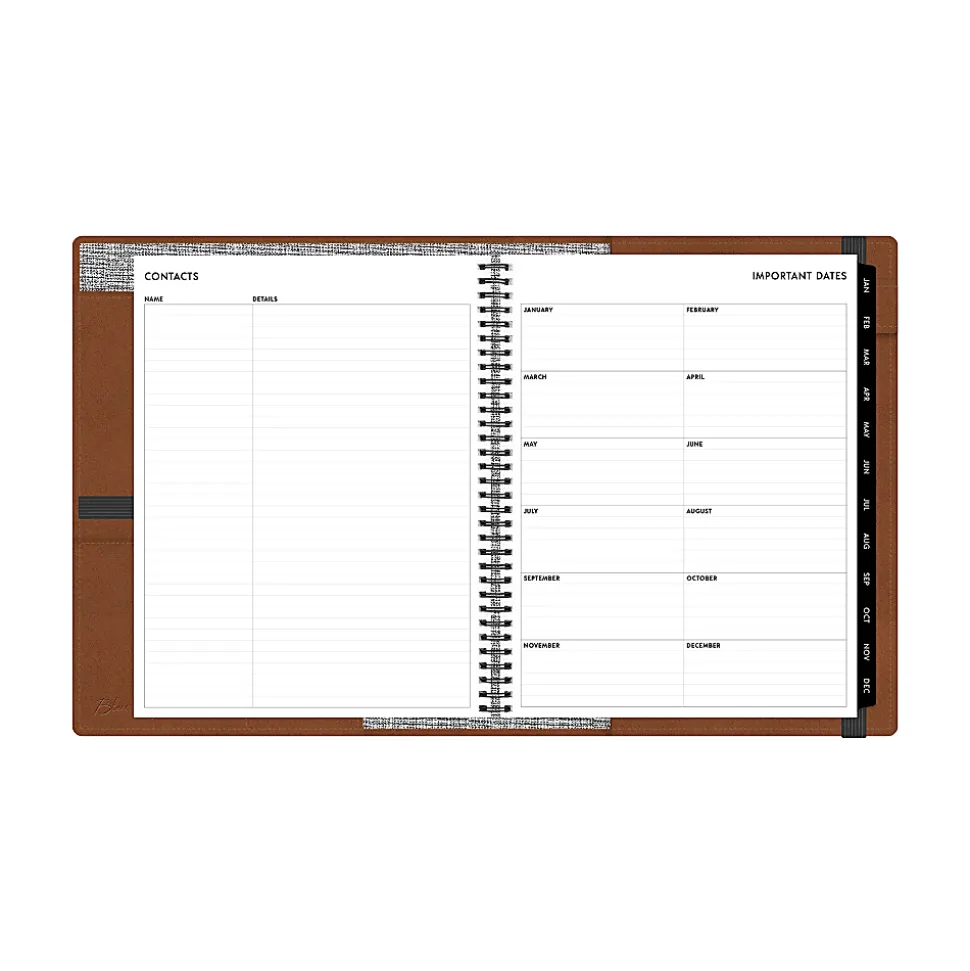 2026 Blue Sky Professional Weekly/Monthly Planner, 8-1/2” x 11”, Tan, January To December, 152945