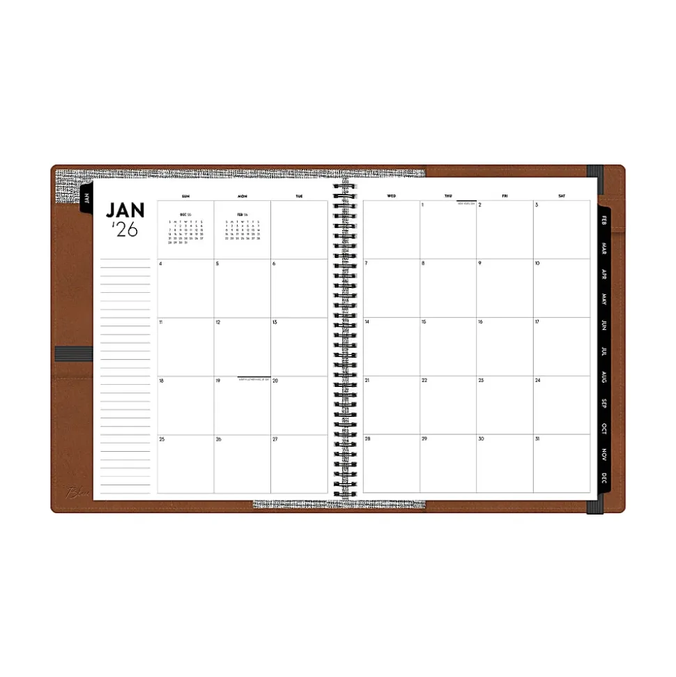 2026 Blue Sky Professional Weekly/Monthly Planner, 8-1/2” x 11”, Tan, January To December, 152945
