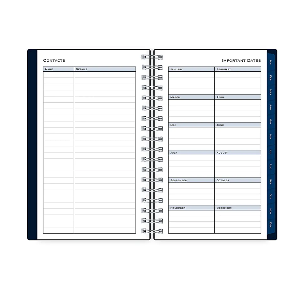 2026 Blue Sky Weekly/Monthly Pocket Planner, 3-5/8” x 6", Passages/Solid Navy, January To December, 154178
