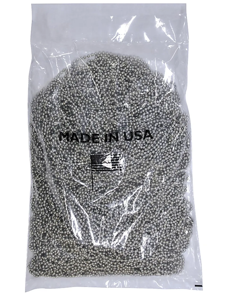 BMC Ball Chain Dog Tag Chains, 27", Stainless Steel, Pack Of 100