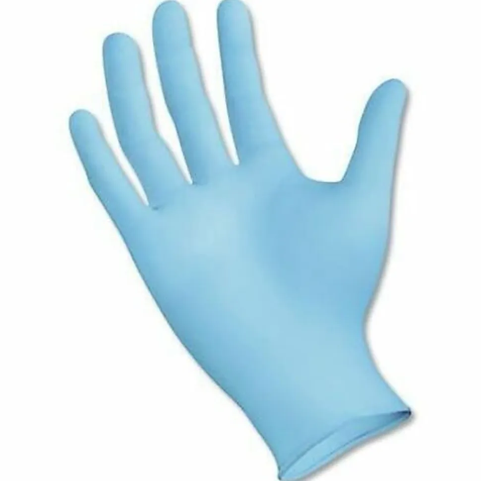 Boardwalk Disposable Examination Nitrile Gloves, Large, Blue, 5mil, Box Of 100 Gloves