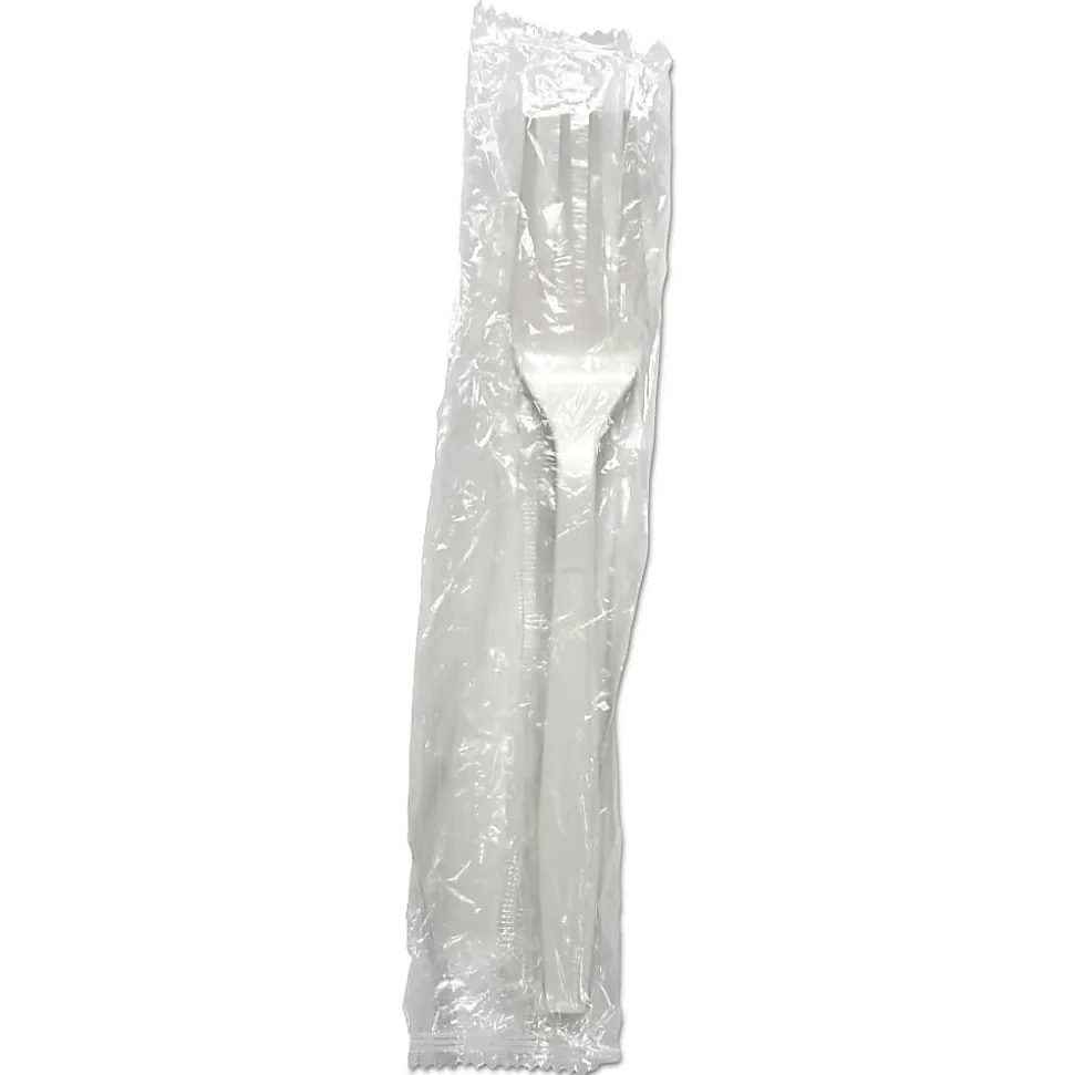 Boardwalk Heavyweight Wrapped Polypropylene Forks, White, Case Of 1,000 Forks