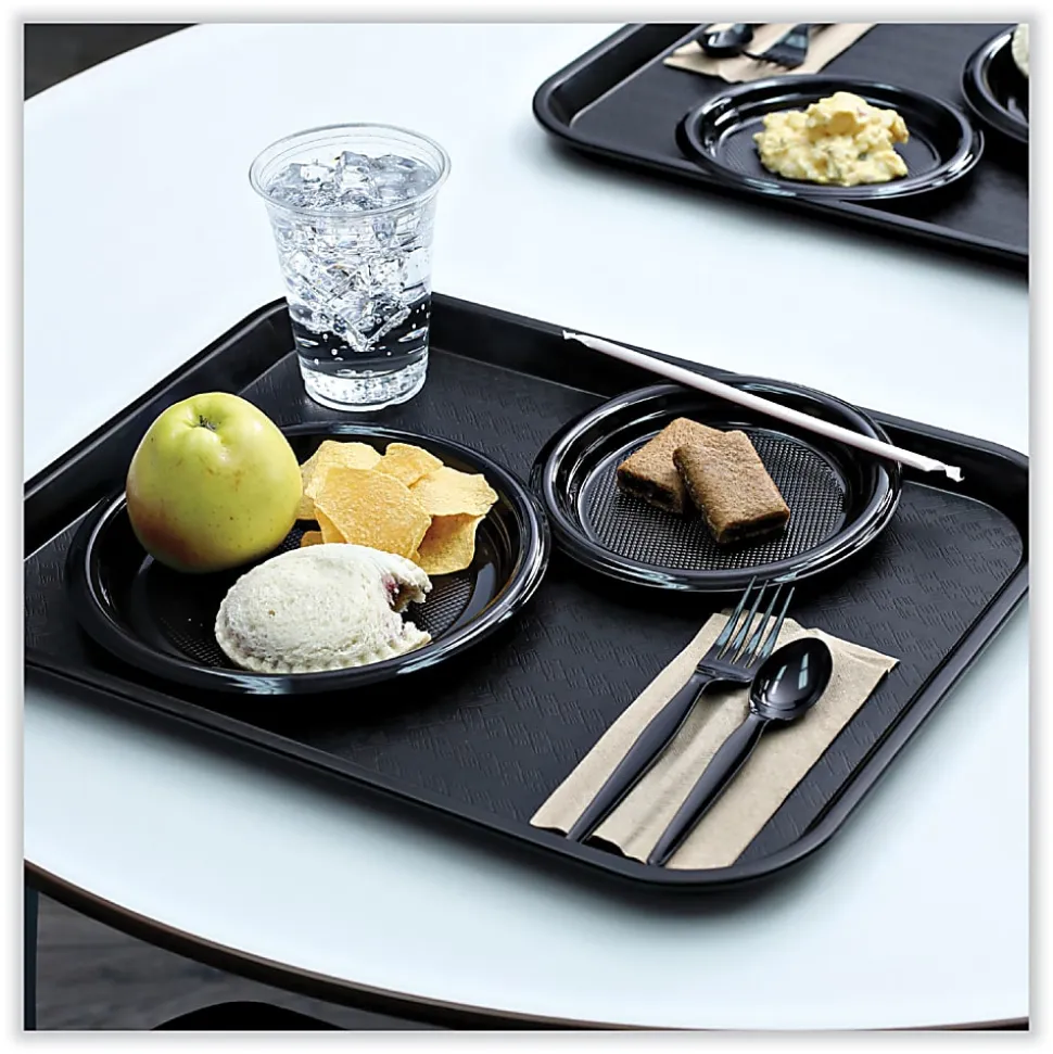 Boardwalk Heavyweight Wrapped Polystyrene Teaspoons, Black, Pack Of 1000 Spoons