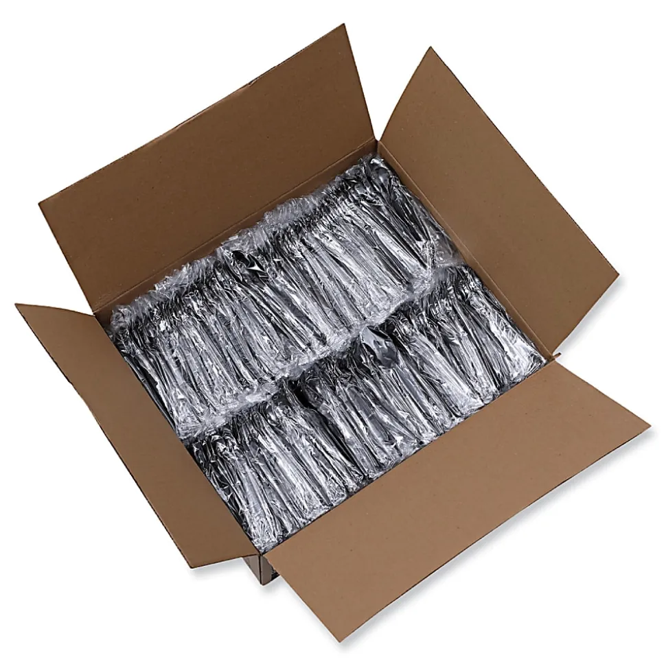 Boardwalk Heavyweight Wrapped Polystyrene Teaspoons, Black, Pack Of 1000 Spoons