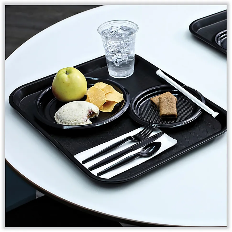 Boardwalk Heavyweight Wrapped Polystyrene Teaspoons, Black, Pack Of 1000 Spoons