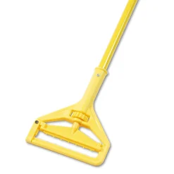 Boardwalk® Quick-Change Side-Latch Mop-Head Handle, Yellow