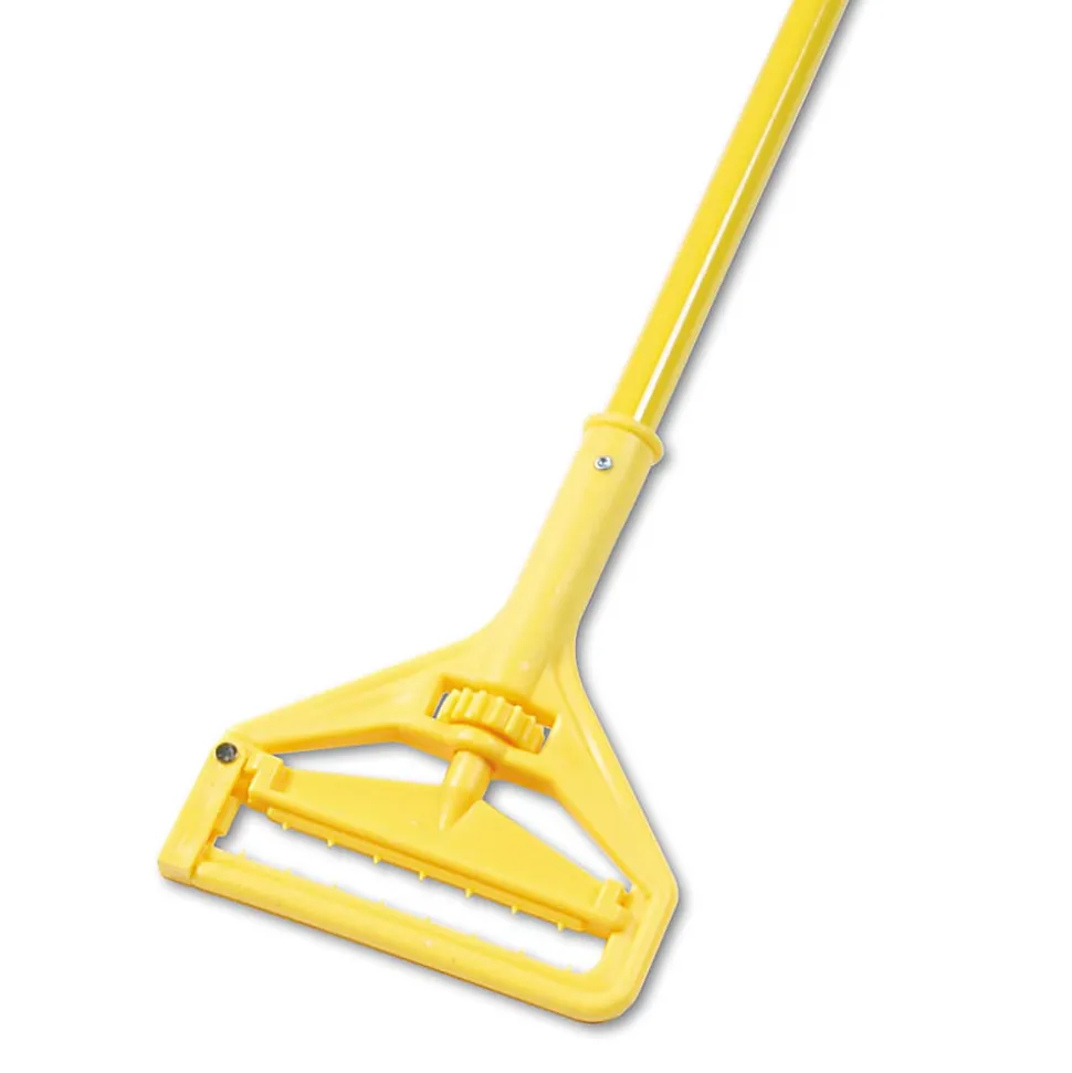 Boardwalk® Quick-Change Side-Latch Mop-Head Handle, Yellow