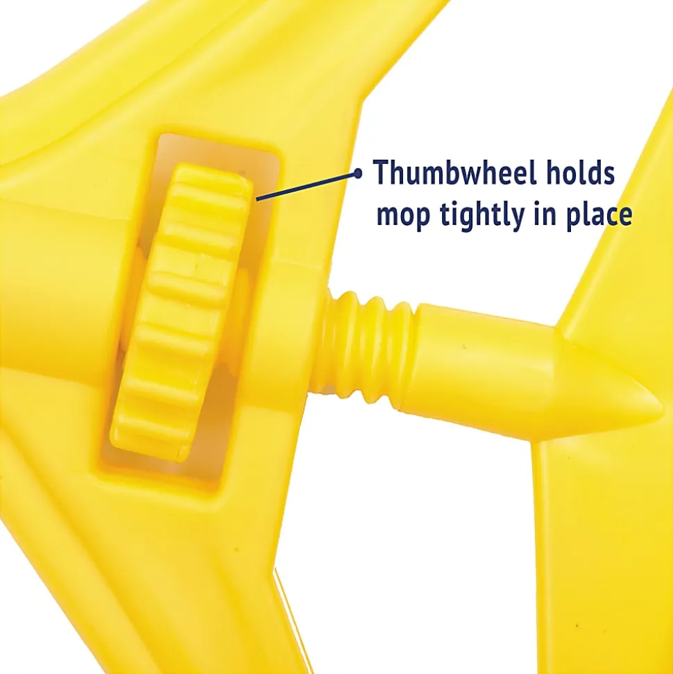 Boardwalk® Quick-Change Side-Latch Mop-Head Handle, Yellow