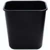 Boardwalk® Soft-Sided Rectangular Prism Plastic Wastebasket, 28 Qt, 15"H x 11"W x 14 3/8"D, Black