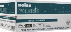 Boise POLARIS® Premium Laser Paper, 6 Reams, White, Letter Size (8 1/2" x 11"), 500 Sheets Per Ream, FSC® Certified, 28 Lb, 98 Brigtness