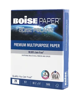 Boise® POLARIS® Premium Multi-Use Printer & Copy Paper, 10 Reams, White, Letter (8.5