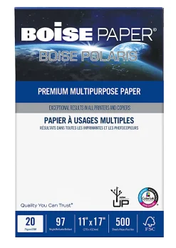 Boise® POLARIS® Premium Multi-Use Printer & Copy Paper, 5 Reams, White, Ledger (11