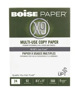 Boise® X-9® Multi-Use Printer & Copy Paper, 1 Ream, White, Letter (8.5