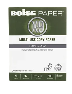 Boise® X-9® Multi-Use Printer & Copy Paper, 1 Ream, White, Letter (8.5