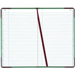 Boorum & Pease® Canvas Account Book, Record, 16 Lb., 12 1/2" x 7 5/8", 300 Pages, Blue
