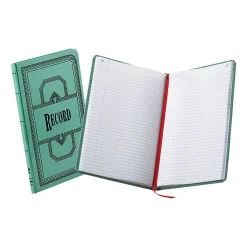 Boorum & Pease® Canvas Account Book, Record, 16 Lb., 12 1/8" x 7 5/8", 150 Pages, Blue