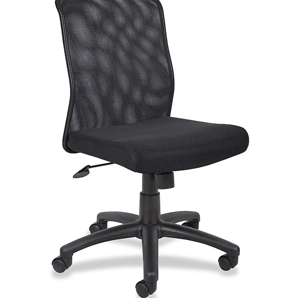 Boss Budget Mesh Armless Task Chair, Black