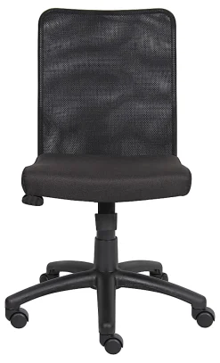 Boss Budget Mesh Armless Task Chair, Black