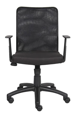 Boss Budget Mesh Task Chair With T-Arms, Black