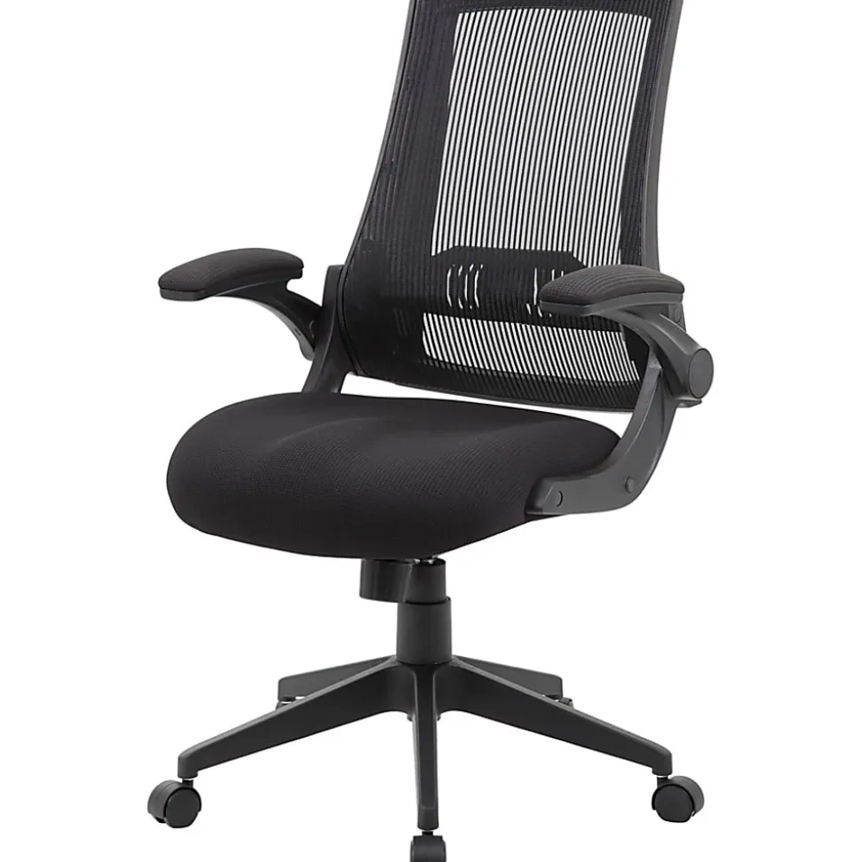 Boss Office Products Adjustable Mesh Task Chair, Black