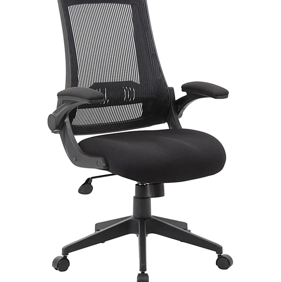 Boss Office Products Adjustable Mesh Task Chair, Black