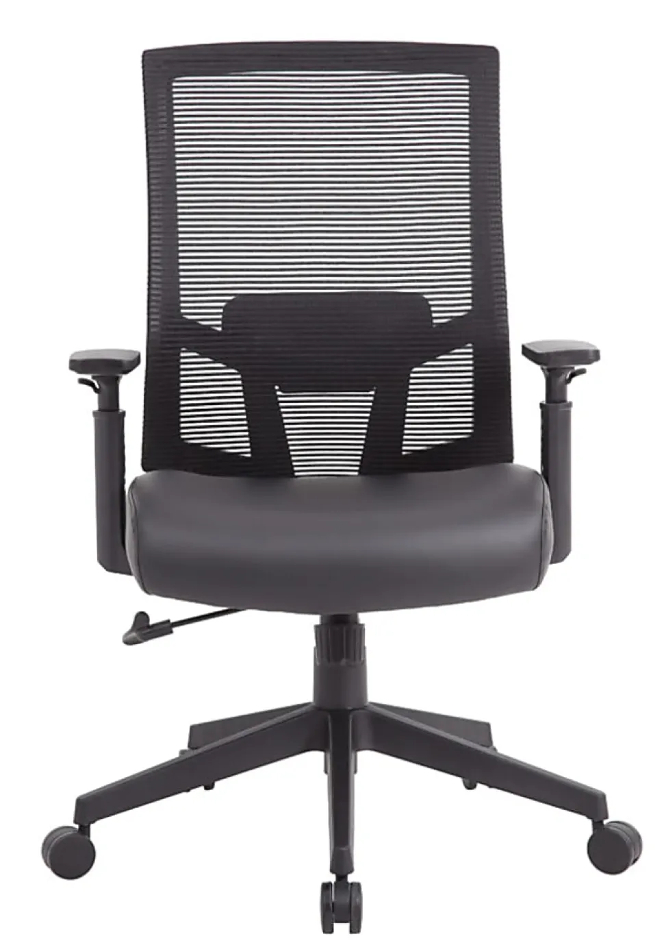Boss Office Products Antimicrobial High-Back Task Chair With Arms, Black