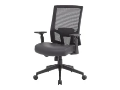 Boss Office Products Antimicrobial High-Back Task Chair With Arms, Black