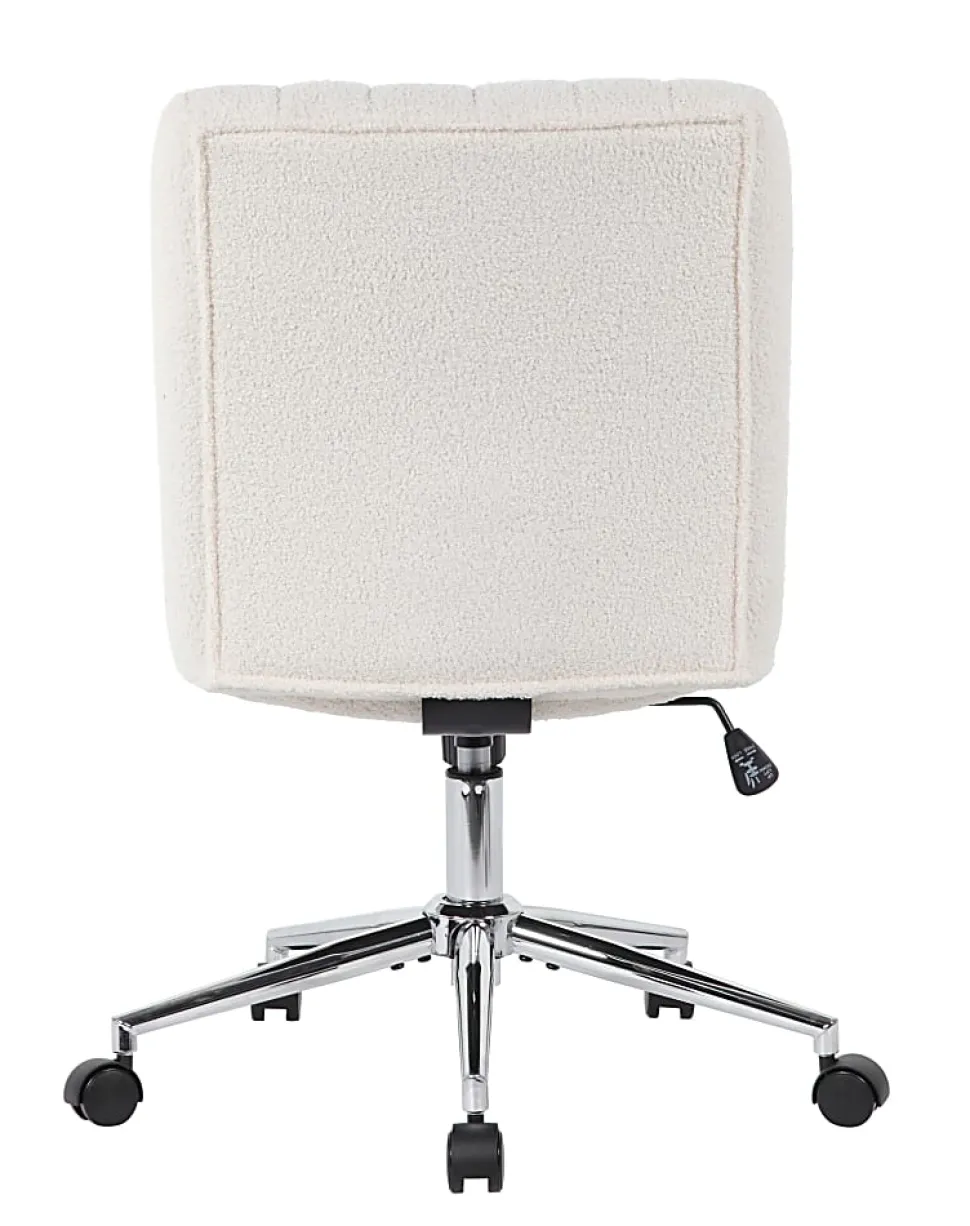 Boss Office Products Boucle Fabric Mid-Back Task Chair, Cream