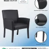 Boss Office Products Box-Arm Chair, Black