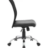 Boss Office Products Budget Fabric Mesh-Back Task Chair, Black/Silver