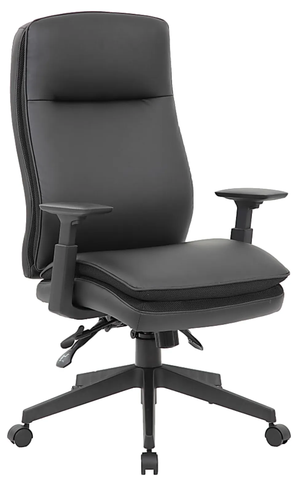 Boss Office Products Caressoft Executive Ergonomic High-Back Chair, Black
