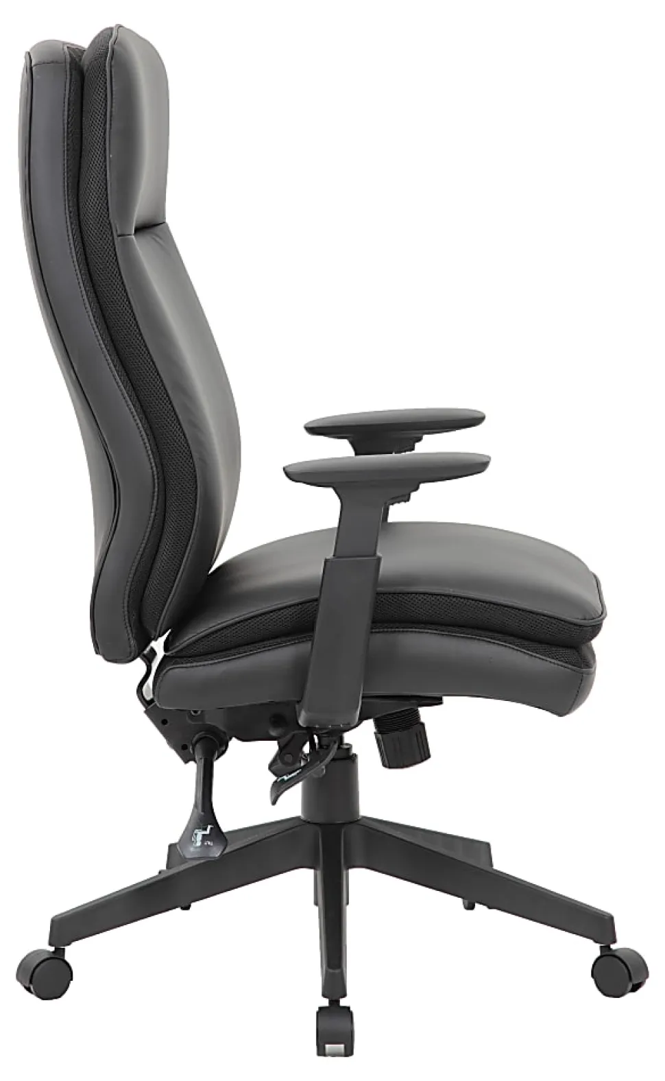 Boss Office Products Caressoft Executive Ergonomic High-Back Chair, Black