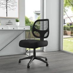 Boss Office Products Commercial Grade Ergonomic Mesh High-Back Task Chair, Black