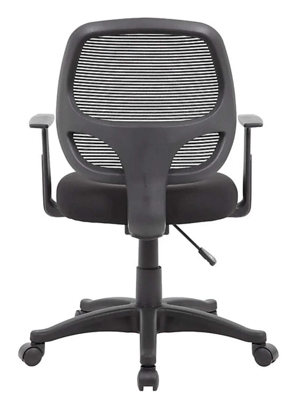 Boss Office Products Commercial Grade Ergonomic Mesh High-Back Task Chair With Arms, Black