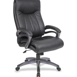 Boss Office Products Double-Layer Ergonomic Faux Leather High-Back Executive Office Chair, Black