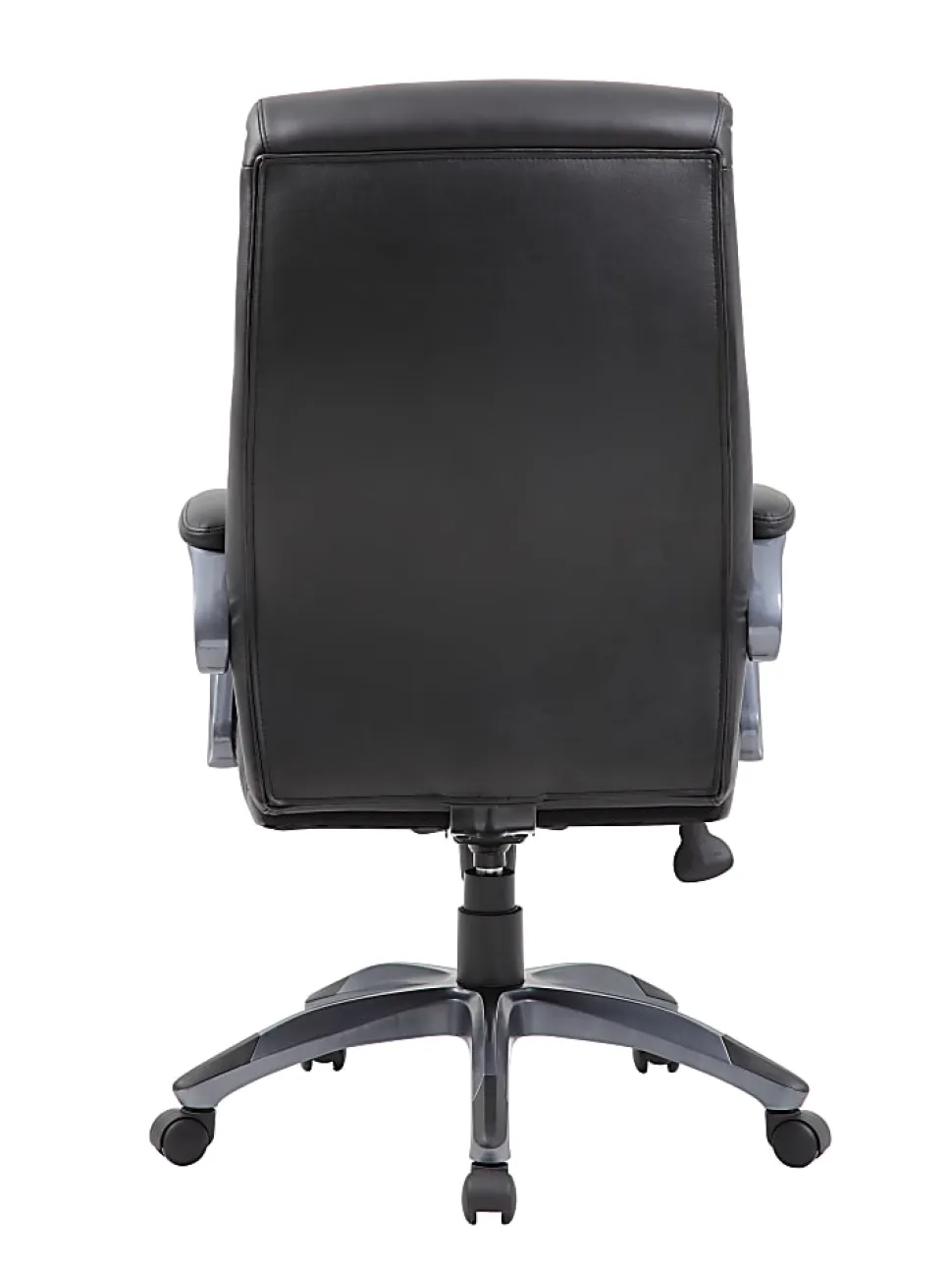 Boss Office Products Double-Layer Ergonomic Faux Leather High-Back Executive Office Chair, Black