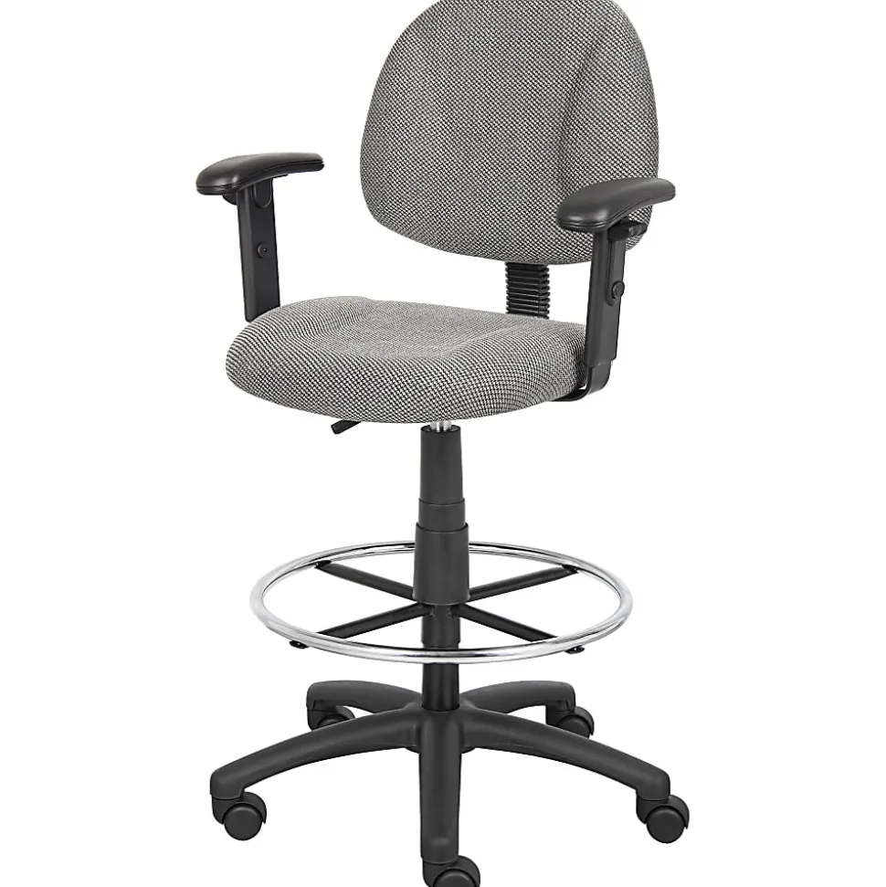 Boss Office Products Drafting Stool, Gray