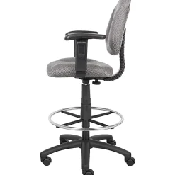 Boss Office Products Drafting Stool, Gray